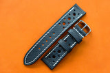 Epsom Navy Racing Leather Watch Strap