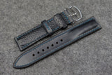 Horween Chromexcel Navy Half Padded Leather Watch Strap