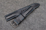 Horween Chromexcel Navy Half Padded Leather Watch Strap