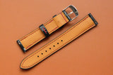 RM: Horween Shell Cordovan Black Half Padded FS Strap (20/18)