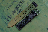 Horween Shell Cordovan Black Unlined Racing Leather Watch Strap