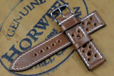 Horween Shell Cordovan Bourbon Racing Leather Watch Strap