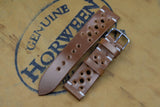 Horween Shell Cordovan Bourbon Unlined Racing Leather Watch Strap