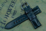 Horween Shell Cordovan Dark Green Half Padded FS Leather Watch Strap