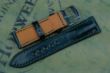 Horween Shell Cordovan Dark Green Half Padded FS Leather Watch Strap