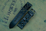 Horween Shell Cordovan Dark Green Unlined Racing Leather Watch Strap