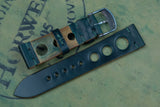 Horween Shell Cordovan Dark Green Unlined Rally Leather Watch Strap