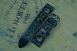 Horween Shell Cordovan Dark Green Unlined Rally Leather Watch Strap