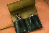 Horween Shell Cordovan Marbled Black Dual Watch Pouch