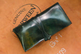Horween Shell Cordovan Marbled Black Dual Watch Pouch