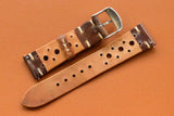 RM: Horween Shell Cordovan Marbled Colour 8 Unlined Racing Watch Strap (20/18)