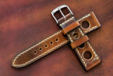 Horween Shell Cordovan Marbled Colour 8 Rally Leather Watch Strap