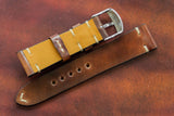 Horween Shell Cordovan Marbled Colour 8 Side Stitch Leather Watch Strap