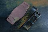 The House Of Straps | Horween Shell Cordovan Marbled Black Bund Strap