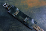 The House Of Straps | Horween Shell Cordovan Marbled Black Newman Bund Strap