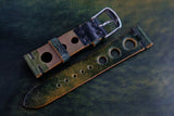 RM: Horween Shell Cordovan Marbled Black Unlined Rally Strap (20/18)