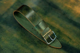 Horween Shell Cordovan Marbled Black Wide Pass Through Strap