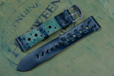 Horween Shell Cordovan Navy Unlined Racing Leather Watch Strap
