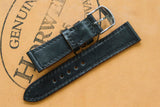 The House Of Straps | Horween Shell Cordovan Tumbled Black Strap