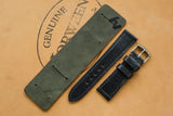 The House Of Straps | Horween Shell Cordovan Tumbled Black Newman Bund Strap