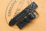 The House Of Straps | Horween Shell Cordovan Tumbled Black Racing Strap