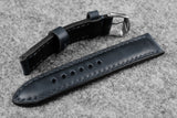 Horween Chromexcel Navy Full Padded Leather Watch Strap