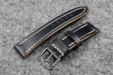 Horween Chromexcel Navy Full Stitch Leather Watch Strap