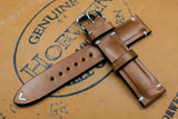 Horween Shell Cordovan Natural Half Padded SS Leather Watch Strap