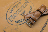 Horween Shell Cordovan Natural Half Padded SS Leather Watch Strap