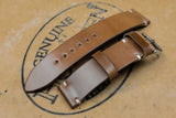 Horween Shell Cordovan Natural Unlined Side Stitch Leather Watch Strap