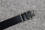 Horween Chromexcel Navy 3 Ring Pass Through Leather Strap