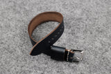 Horween Chromexcel Navy Wide Pass Through Leather Strap