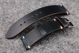 Horween Chromexcel Navy Unlined Side Stitch Leather Watch Strap