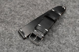 Horween Chromexcel Black Side Stitch Leather Watch Strap