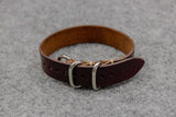 RM: Horween Chromexcel Burgundy 3 Ring Pass Through Leather Strap (18)