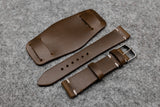Horween Chromexcel Natural Unlined Side Stitch Leather Bund Watch Strap