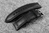 Horween Chromexcel Black Full Padded Leather Watch Strap