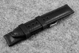 Horween Chromexcel Black Full Padded Leather Watch Strap