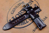 Horween Shell Cordovan Colour 8 Half Padded SS Leather Watch Strap