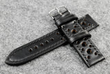 Horween Chromexcel Black Racing Leather Watch Strap