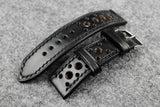 Horween Chromexcel Black Racing Leather Watch Strap