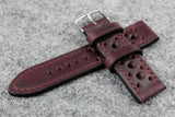 Horween Chromexcel Burgundy Racing Leather Watch Strap