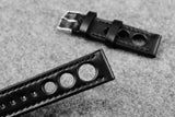 Horween Chromexcel Black Rally Leather Watch Strap