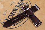 Horween Shell Cordovan Colour 6 Unlined Side Stitch Leather Watch Strap