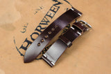 Horween Shell Cordovan Colour 6 Unlined Side Stitch Leather Watch Strap
