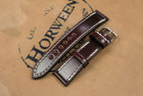 Horween Shell Cordovan Colour 6 Full Stitch Leather Watch Strap