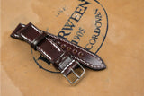 Horween Shell Cordovan Colour 6 Full Stitch Leather Watch Strap