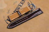 Horween Shell Cordovan Colour 6 Half Padded FS Leather Watch Strap