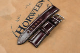 Horween Shell Cordovan Colour 6 Half Padded FS Leather Watch Strap
