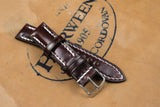 Horween Shell Cordovan Colour 6 Half Padded FS Leather Watch Strap